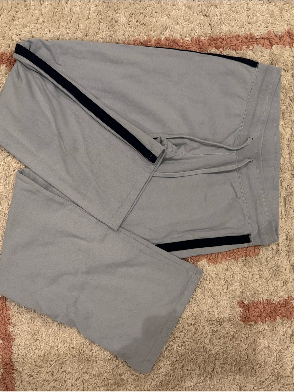 Women’s Light blue Casual Track Pants with Contrast Stripe